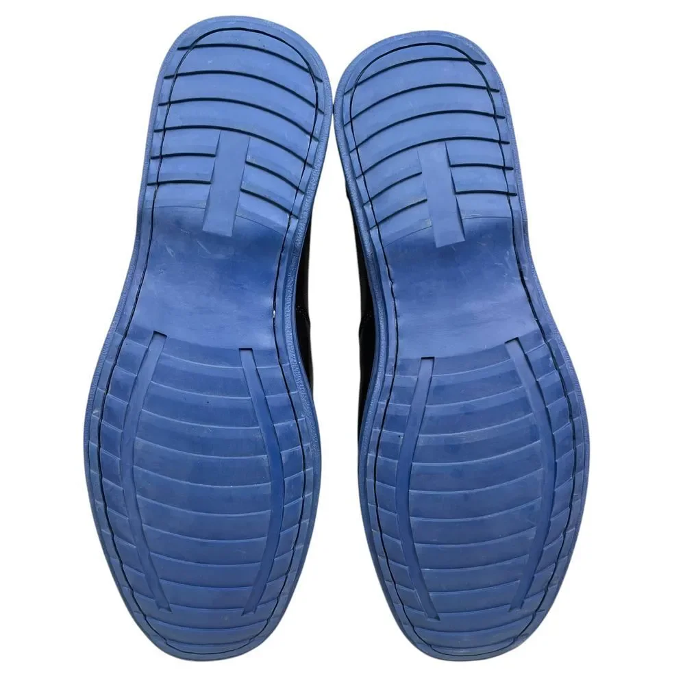 Sandro Moscoloni Men Romero Penny Loafers Brown Leather Blue Sole Comfort Sz 12D